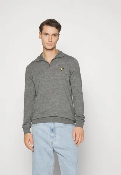 Джемпер ЧЕТВЕРТНАЯ МОЛНИЯ Lyle & Scott, крапчатый серый