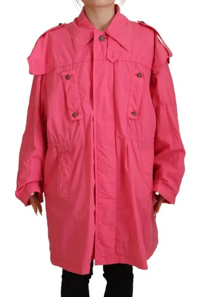 Куртка DOLCE - GABBANA Хлопковая розовая длинная ветровка с воротником IT40/US6/S 1200usd