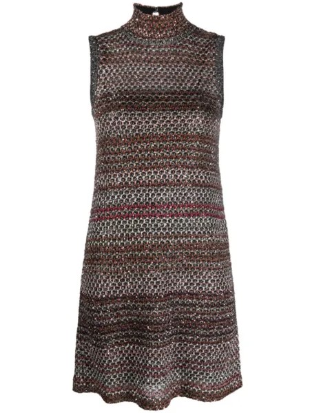 Missoni платье мини с пайетками, черный