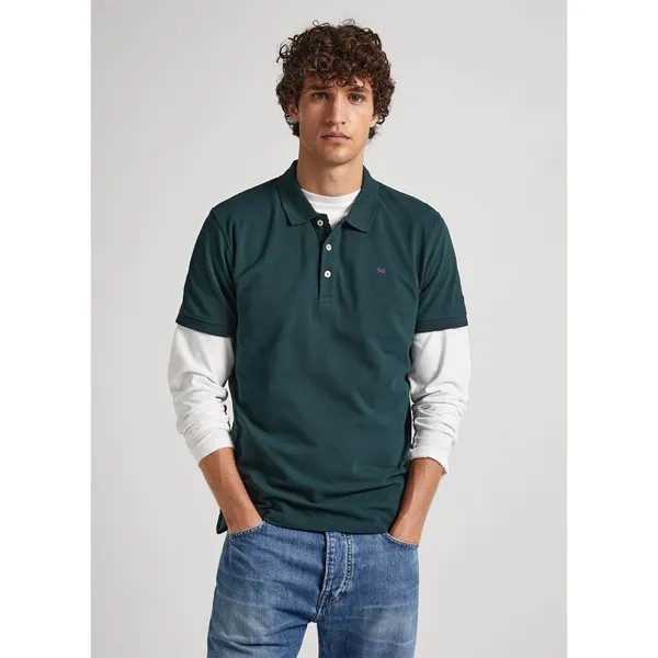 Поло с длинным рукавом Pepe Jeans Jimmy, зеленый