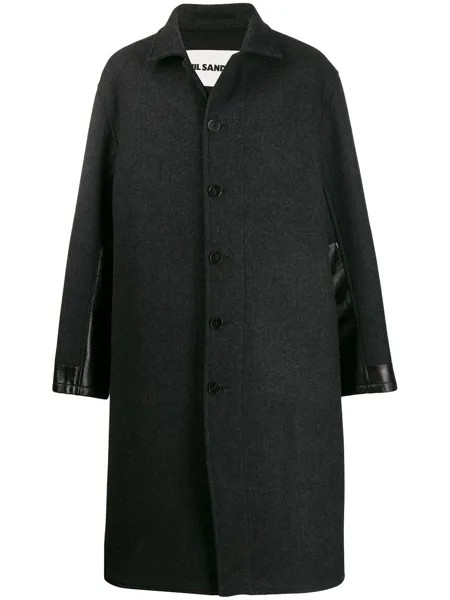 Jil Sander пальто с контрастными вставками