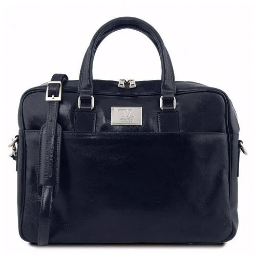 Мужская кожаная деловая сумка Tuscany Leather URBINO TL141241 темно-синий