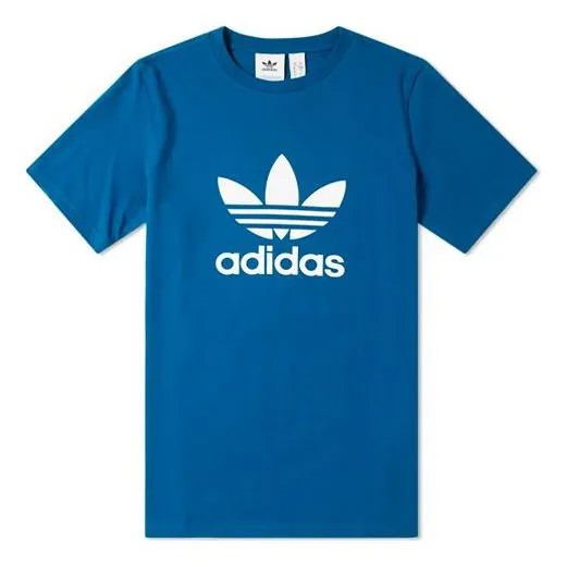 Футболка оригиналы классические с логотипом и коротким рукавом Adidas, индиго