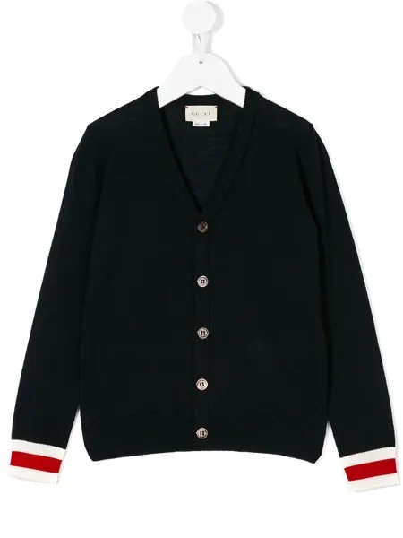 Gucci Kids кардиган с V-образным вырезом