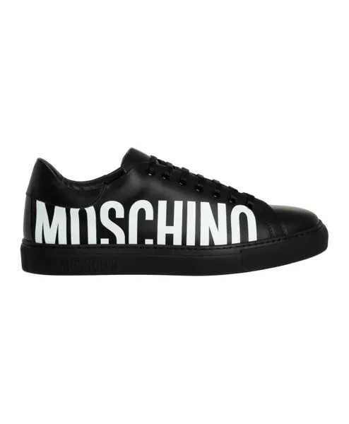 Кроссовки Serena с узором и шнуровкой Moschino, черный