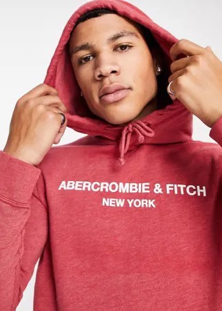 Худи бордового цвета Abercrombie & Fitch-Красный