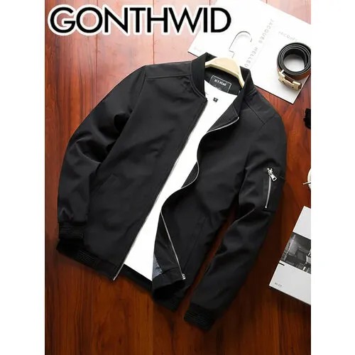 Бомбер GONTHWID, размер 2XL, черный