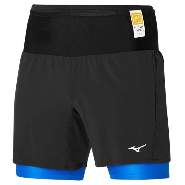 Шорты Mizuno Multi Pocket 2-in-1 7.5 Inch, черный