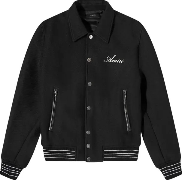 Куртка Amiri Bones Varsity Jacket 'Black', черный