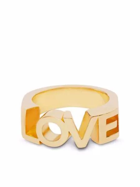 Burberry позолоченное кольцо Love