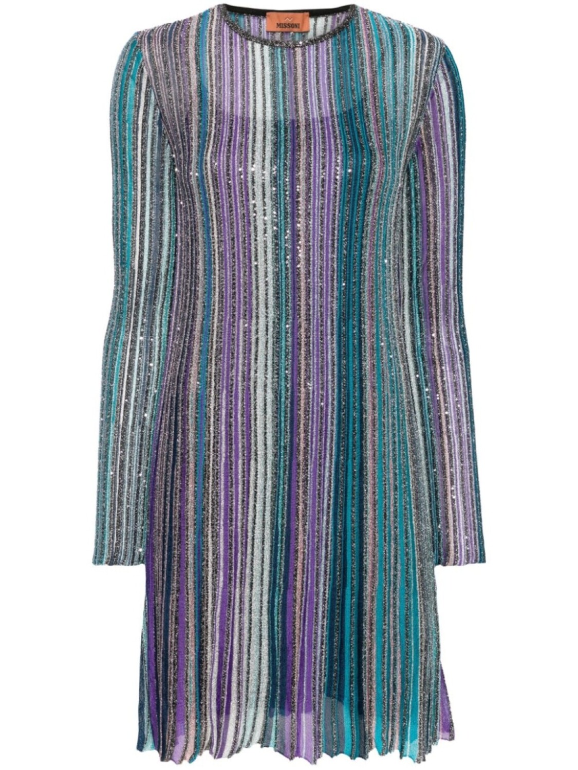 Missoni платье, украшенное пайетками, синий