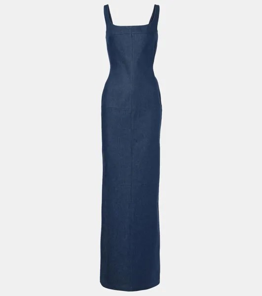 Джинсовое платье-бюстье La Robe De-Nîmes Spoglio Jacquemus, темно-синий