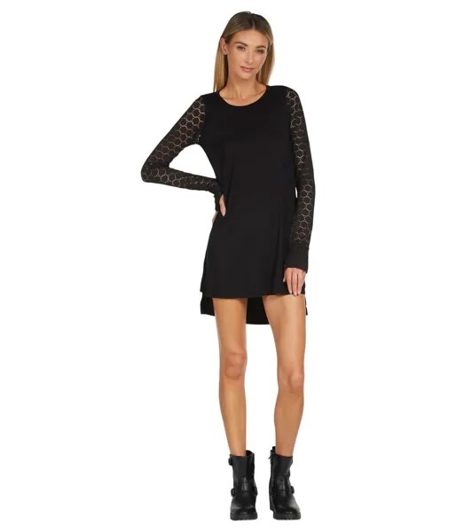 Платье Michael Lauren, Gaston High-Low Dress with Lace Sleeve
