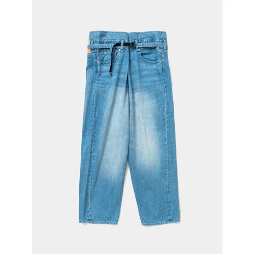 Джинсы широкие Meanswhile FADE DENIM WRAP, размер L, синий