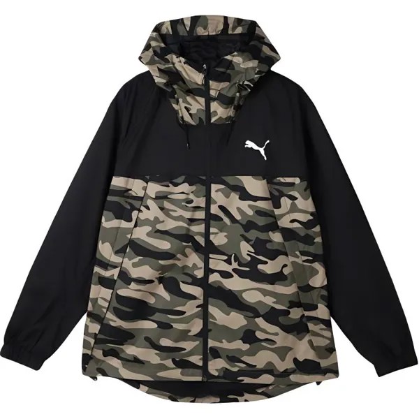 Защитная куртка мужская черная камуфляжная Puma, черный