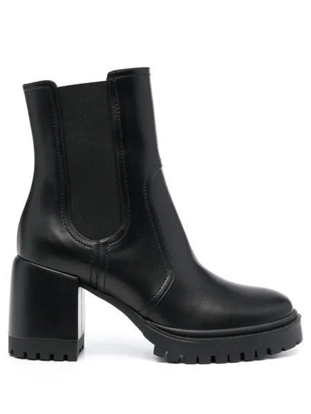 Casadei ботинки Nancy 75 на блочном каблуке, черный