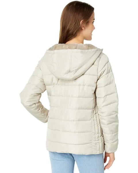 Куртка U.S. POLO ASSN. Cozy Faux Fur Lined Hooded Puffer Jacket, цвет Winter Pearl