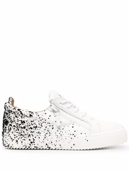 Giuseppe Zanotti кеды с эффектом разбрызганной краски, белый