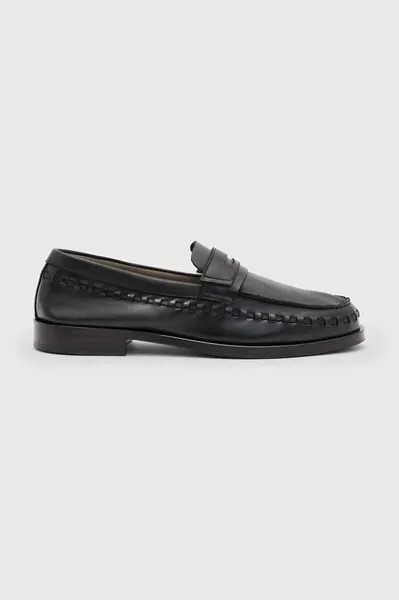 Кожаные мокасины Sammy Leather Loafer AllSaints, черный