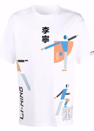 Li-Ning футболка с графичным принтом