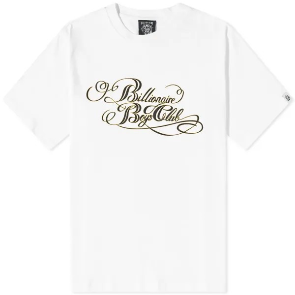 Футболка с каллиграфическим логотипом Billionaire Boys Club, белый