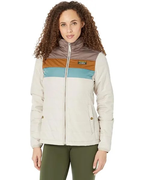 Куртка L.L.Bean Mountain Classic Puffer Color-Block, цвет Taupe Brown/Gray Birch