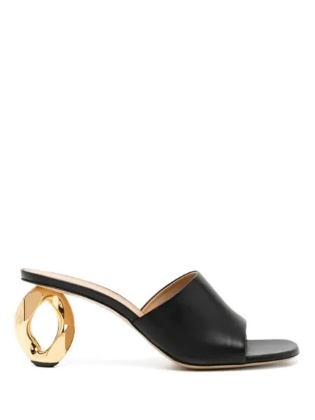 JW Anderson мюли Chain Heel 70, черный