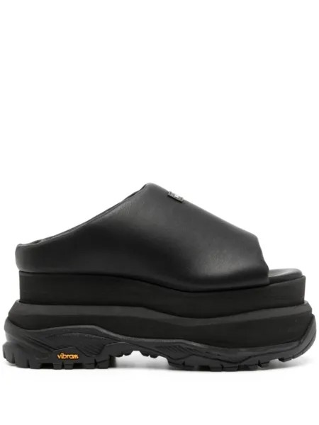 Sacai шлепанцы на платформе, черный