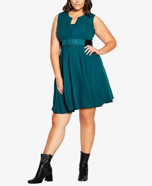Модное мини-платье Katherine больших размеров City Chic