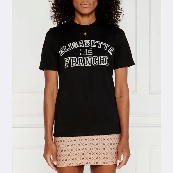 Футболка стандартного кроя Elisabetta Franchi, черный