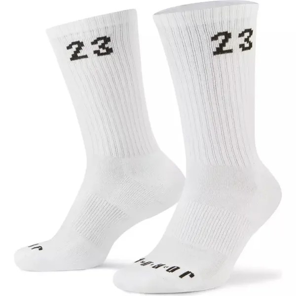 Мужские носки Jordan белого цвета Essentials — 3 пары — (8–12)