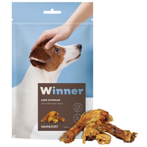 Лакомство для собак Winner Куриные шеи, 120 г