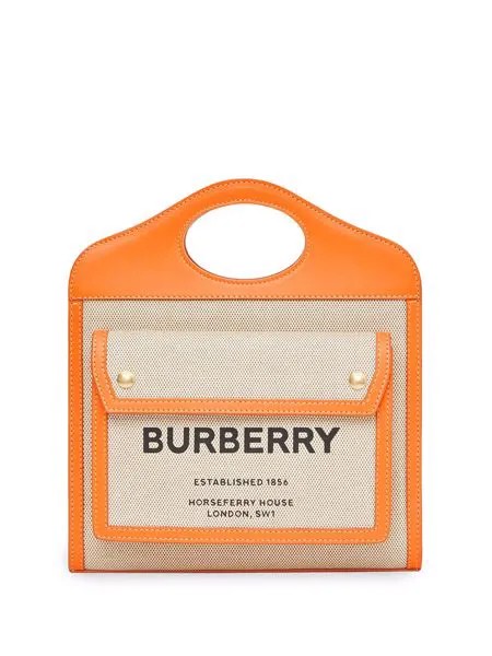 Burberry двухцветная сумка с карманом