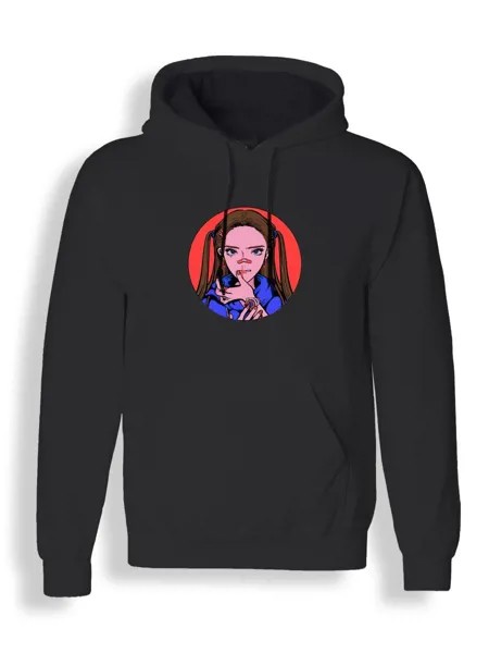 Худи унисекс СувенирShop Девушка/Аниме/Японский стиль 32 черное L