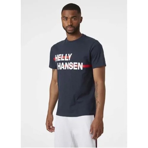 Футболка Helly Hansen Rwb Graphic, силуэт прямой, размер XS, синий