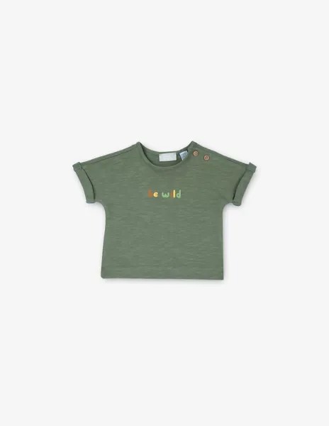 Хлопковая футболка Chicco, зеленый