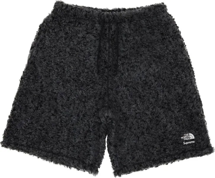 Шорты Supreme x The North Face High Pile Fleece Short 'Black', черный