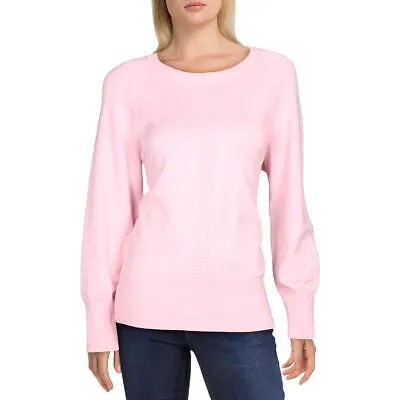 Женский розовый вязаный пуловер с текстурированной ребристой отделкой T Tahari, топ L BHFO 6452