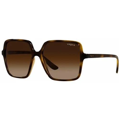 Солнцезащитные очки Vogue eyewear, квадратные, оправа: пластик, с защитой от УФ, градиентные, для женщин, коричневый