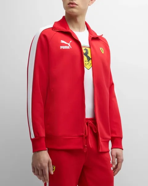 Мужская спортивная куртка Race Iconic T7 из коллаборации с Ferrari Puma, цвет Red