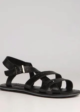 Черные кожаные сандалии Calipso
