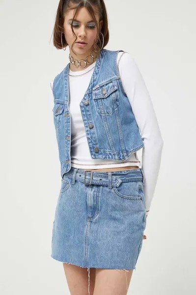 Джинсовая юбка Guess Originals, синий