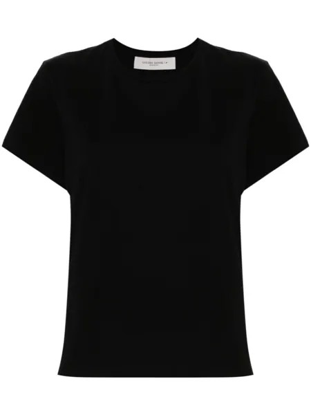Golden Goose футболка с эффектом потертости, черный