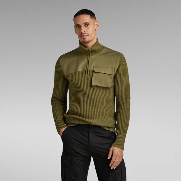 Свитер G-Star Army Half Half Zip, зеленый