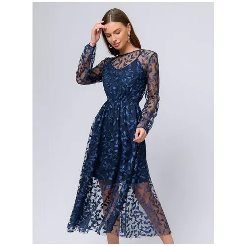 Платье 1001dress, размер 54, синий