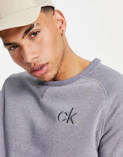 Серый свитшот с круглым вырезом Calvin Klein Golf Columbia