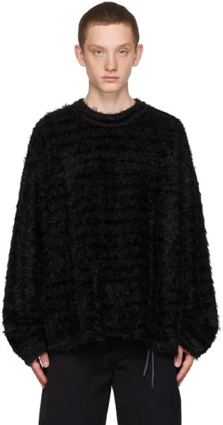 Черный лохматый свитер MASTERMIND WORLD