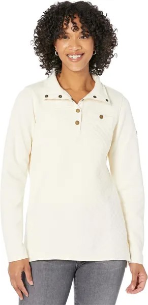 Толстовка Quilted Sweatshirt Mock Neck Tunic L.L.Bean, цвет Cream