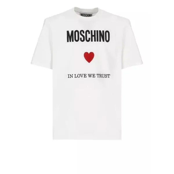 Футболка cotton t-shirt Moschino, белый