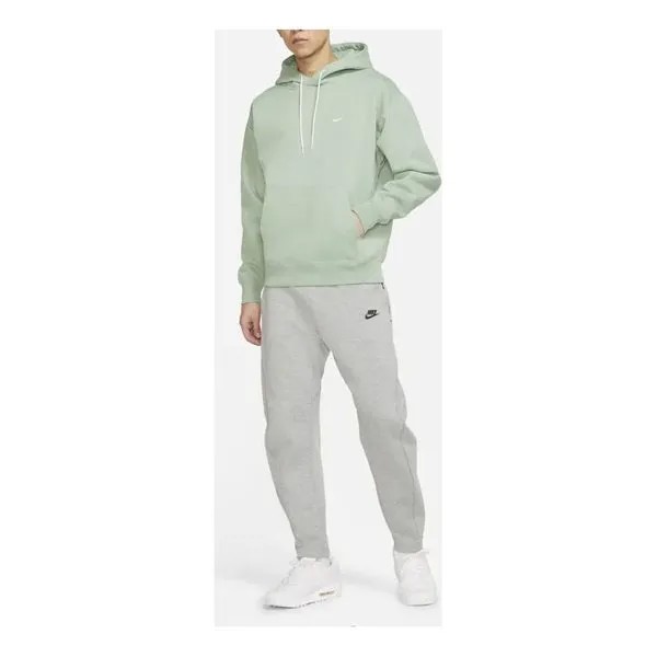 Толстовка Men's Nike Logo Embroidered Solid Color Fleece Lined Light Green, зеленый